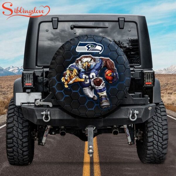 Seattle Seahawks NFL Mascot Spare Tire Cover Gift For Campers