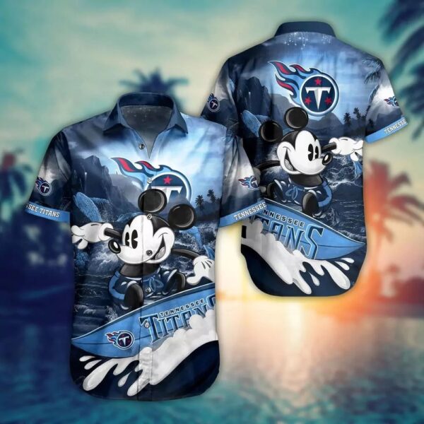 Tennessee Titans Nfl Hawaiian Shirt Mickey Graphic 3d Printed Best Gift For Fans