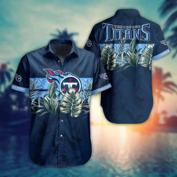 Tennessee Titans Nfl Hawaiian Shirt Tropical Pattern Graphic Gift For Fan Nfl Enthusiast