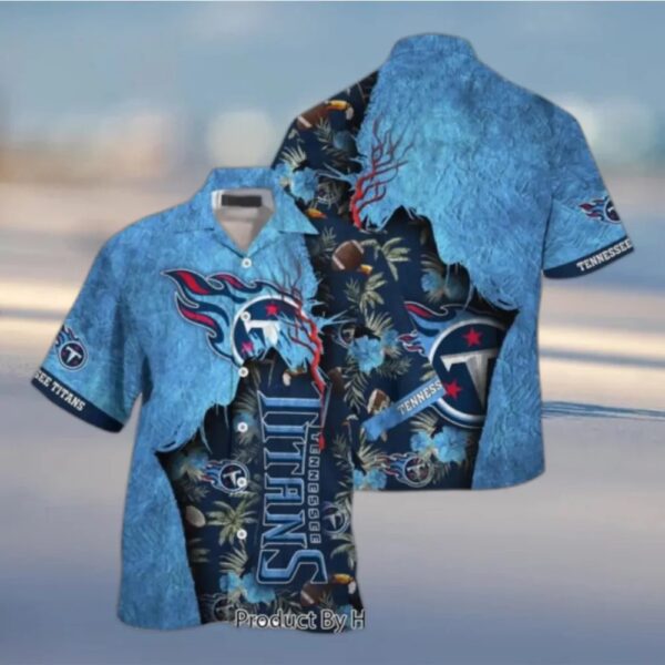 Tennessee Titans Nfl Hawaiian Shirt Tropical Print Sumer Gift For Fans Hot Trend