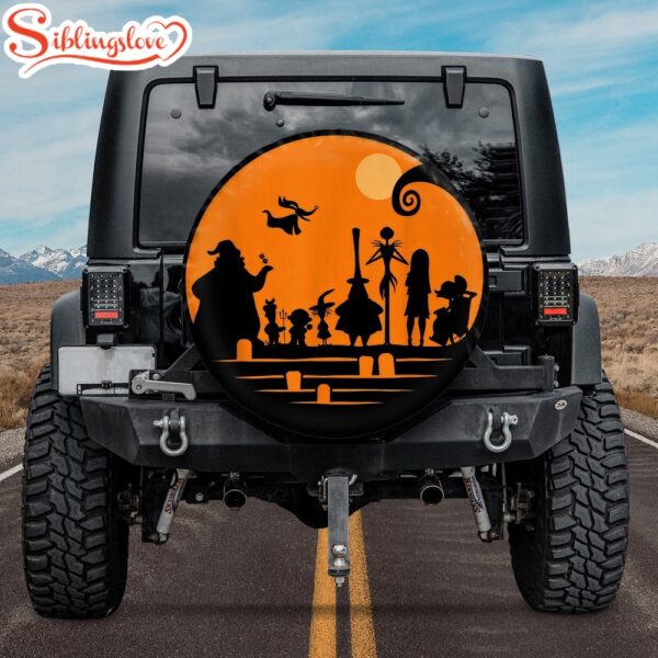 The Nightmare Before Christmas Halloween Silhouette Spare Tire Cover