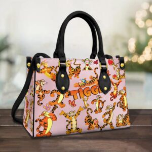 Tigger Cartoon Pattern Leather Handbag