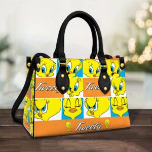 Tweety Bird Cartoon Leather Handbag