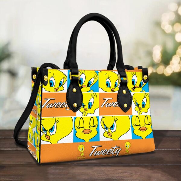 Tweety Bird Cartoon Leather Handbag