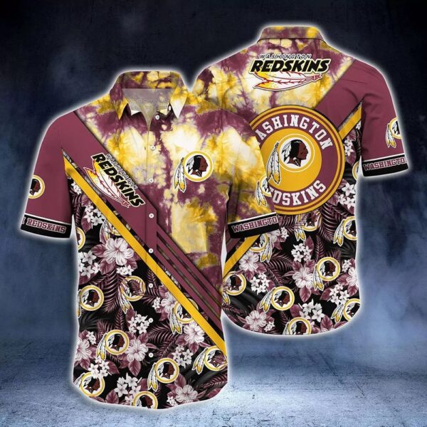 Washington Redskins NFL Hawaiian Shirt Graphic Tropical Pattern New Trend Summer For NFL Football Fans