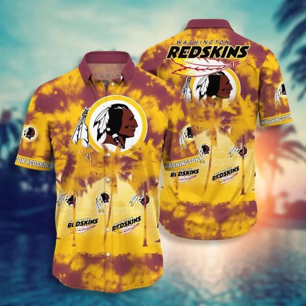 Washington Redskins NFL Hawaiian Shirt Tropical Pattern Graphic  Sleeve Hot Trend Summer Gift For Fans