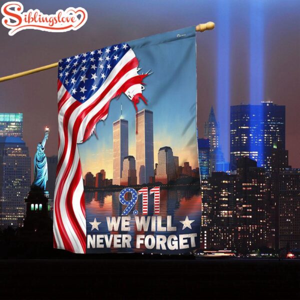 911 Patriot Day, September 11 Never Forget American Jesus Garden House Flag Gift For God Lovers