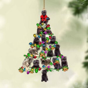 Affenpinscher-Christmas Tree Lights-Two Sided Christmas Plastic Hanging Ornamen