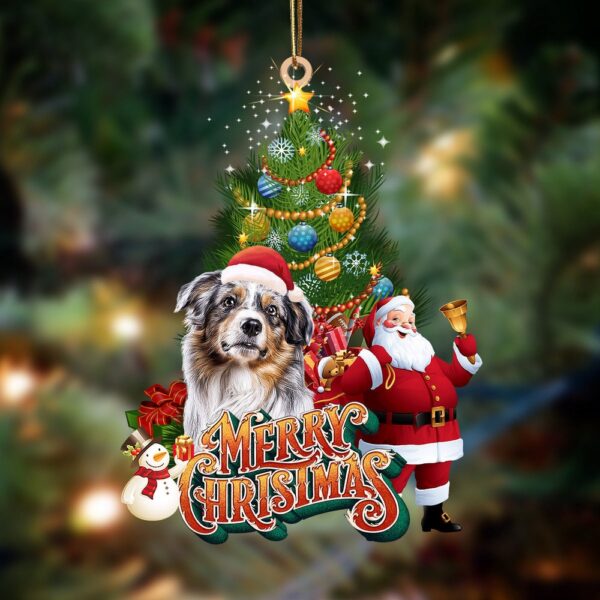 Australian Shepherd Christmas Tree&Dog Hanging Christmas Plastic Hanging Ornamen