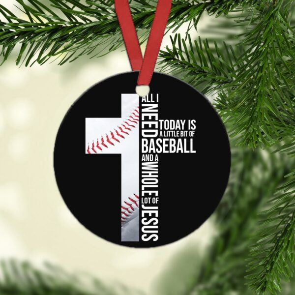 Baseball All I Need Faith, Christmas Decor, Christmas Ornaments