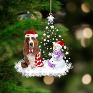 Basset Hound-Star Tree Hanging Christmas…