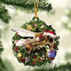 Bee With Santa Hat Christmas…