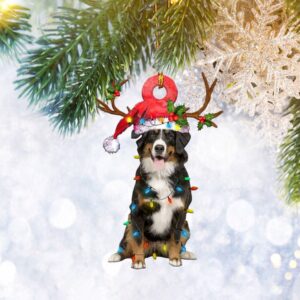 Bernese Mountain Christmas Light Reindeer…