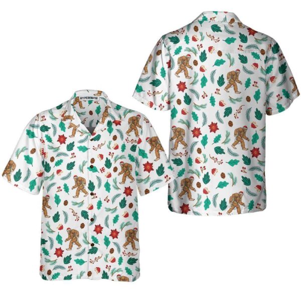 Christmas Bigfoot Sasquatch Pattern Hawaiian Shirt