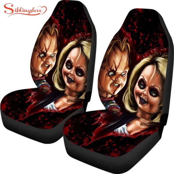 Chucky And Tiffany Couple Forever Together Halloween Car Seat Covers