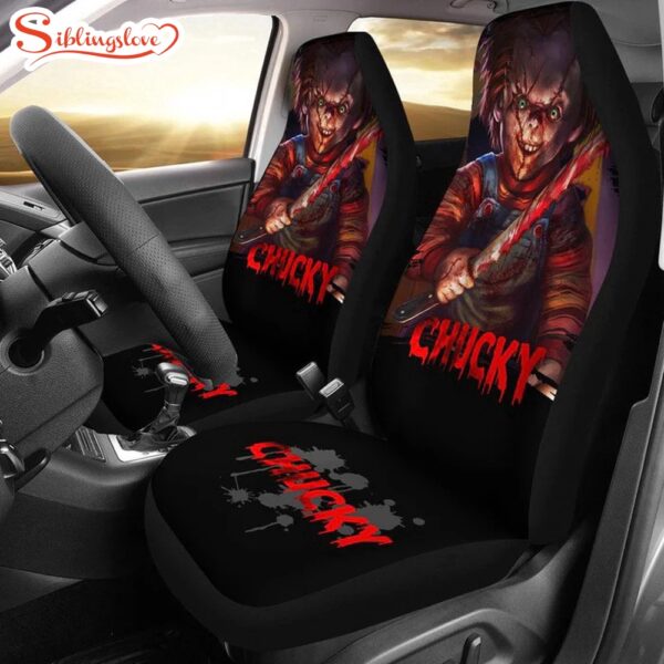 Chucky Blood Horror Halloween Bats Car Seat Covers