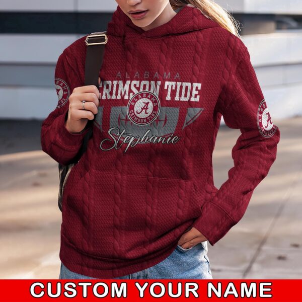 Customized NCAA Alabama Crimson Tide Hoodie 3D Chic Campus Layers For Fans