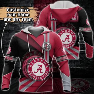 Customized NCAA Alabama Crimson Tide Hoodie 3D Cozy Vibes For Fans