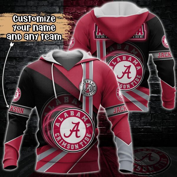 Customized NCAA Alabama Crimson Tide Hoodie 3D Cozy Vibes For Fans