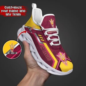 Customized NCAA Arizona State Sun Devils Sneaker Max Soul Shoes Soulful Steps