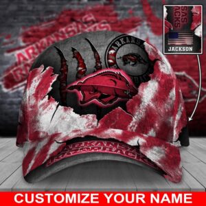 Customized NCAA Arkansas Razorbacks Baseball Cap Sleek Trends Parade