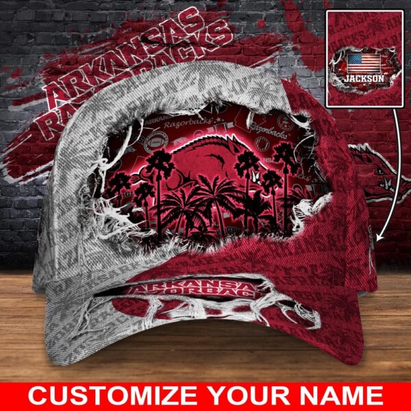 Customized NCAA Arkansas Razorbacks Baseball Cap Trendy Hat Bliss