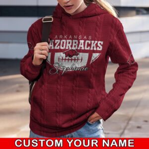 Customized NCAA Arkansas Razorbacks Hoodie 3D Athletic Elegance For Fans