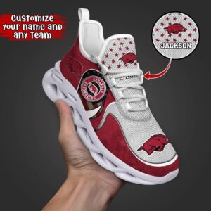 Customized NCAA Arkansas Razorbacks Sneaker…