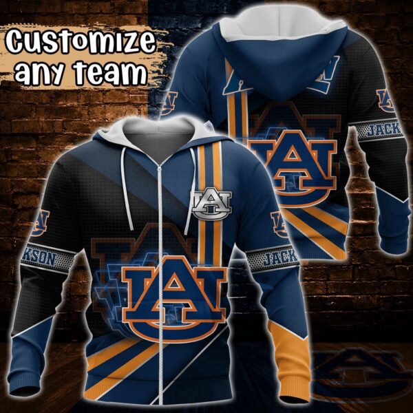 Customized NCAA Auburn Tigers Hoodie 3D Cozy Vibes For Fans