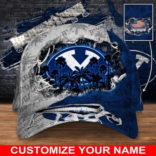 Customized NCAA BYU Cougars Baseball Cap Sleek Layers Of Bliss