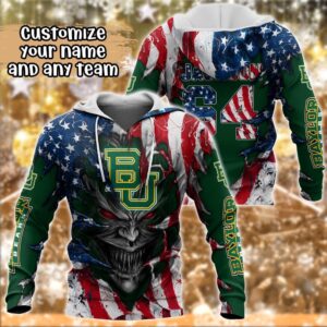 Customized NCAA Baylor Bears Hoodie 3D Signature Style For Fans