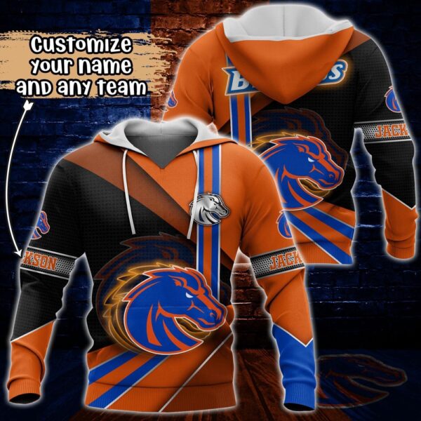 Customized NCAA Boise State Broncos Hoodie 3D Cozy Vibes For Fans