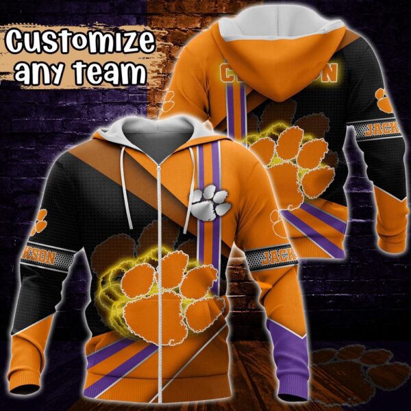 Customized NCAA Clemson Tigers Hoodie 3D Cozy Vibes For Fans