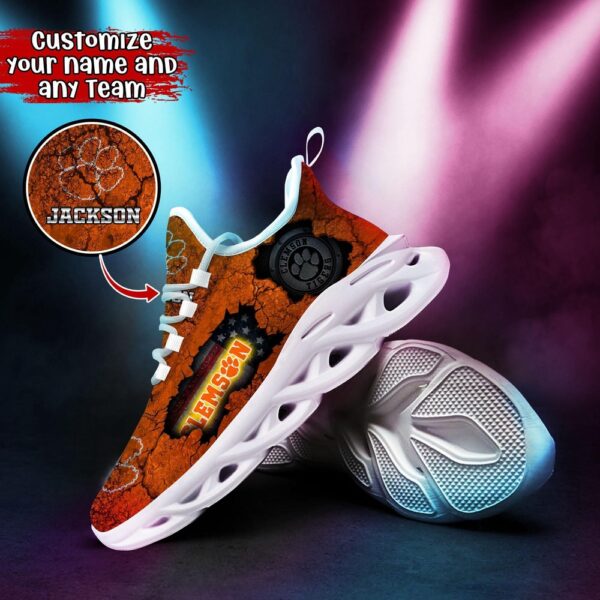 Customized NCAA Clemson Tigers Sneaker Max Soul Shoes Max Comfort