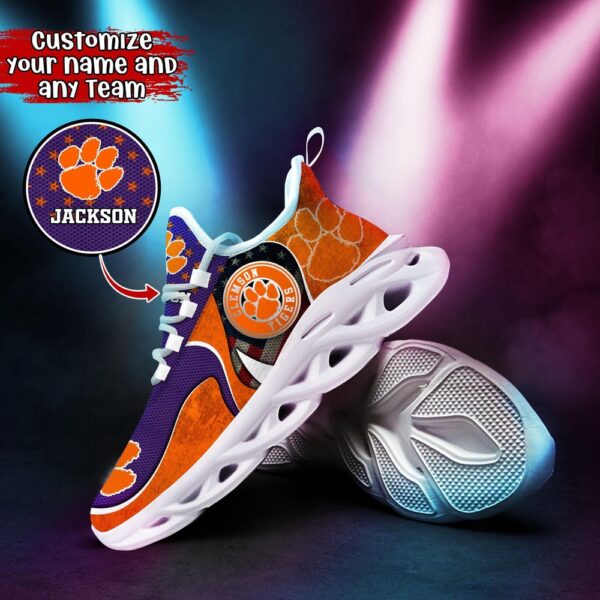 Customized NCAA Clemson Tigers Sneaker Max Soul Shoes Sole Bliss