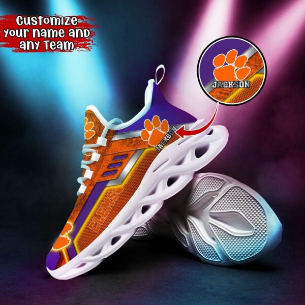 Customized NCAA Clemson Tigers Sneaker Max Soul Shoes Soulful Stride