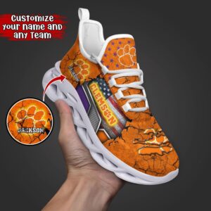 Customized NCAA Clemson Tigers Sneaker…