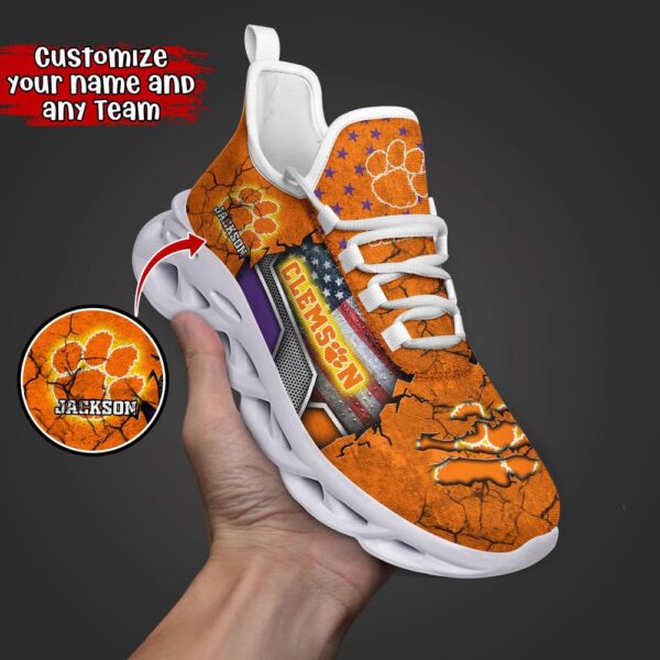 Customized NCAA Clemson Tigers Sneaker Max Soul Shoes Stride In Style