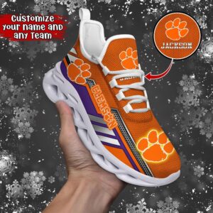 Customized NCAA Clemson Tigers Sneaker…