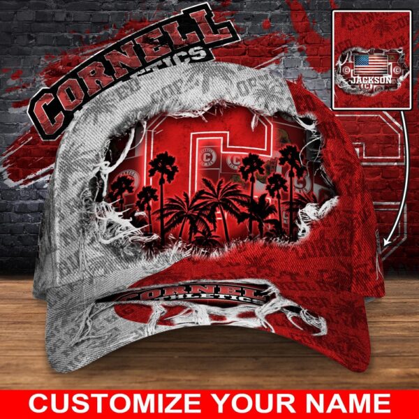 Customized NCAA Cornell Big Red Baseball Cap Sleek Layers Of Bliss