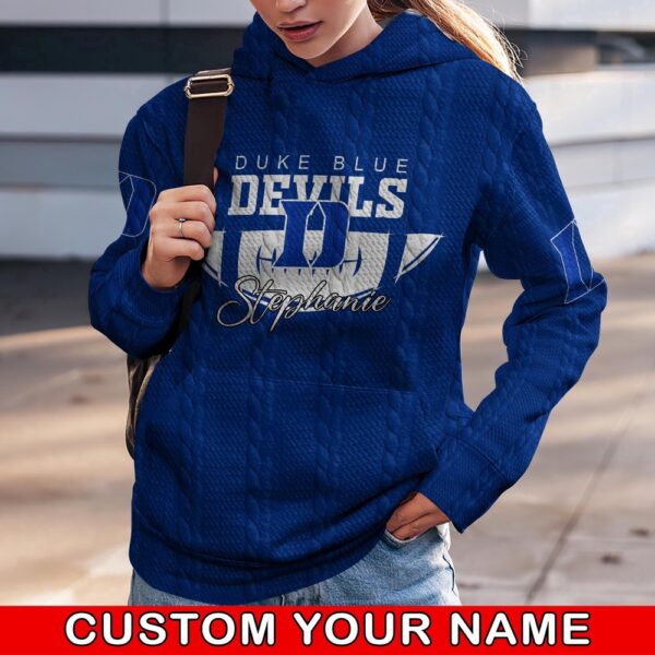 Customized NCAA Duke Blue Devils Hoodie 3D Athletic Elegance For Fans