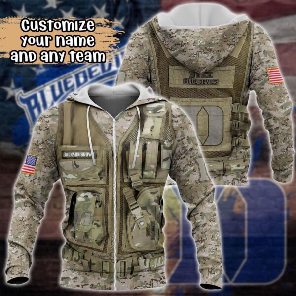 Customized NCAA Duke Blue Devils Hoodie 3D Camo Hoodie Harmony For Fans