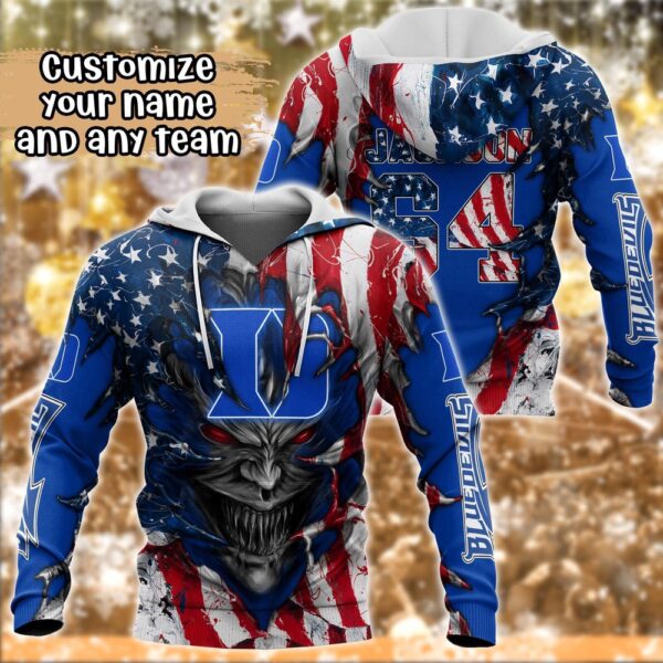 Customized NCAA Duke Blue Devils Hoodie 3D Signature Style For Fans