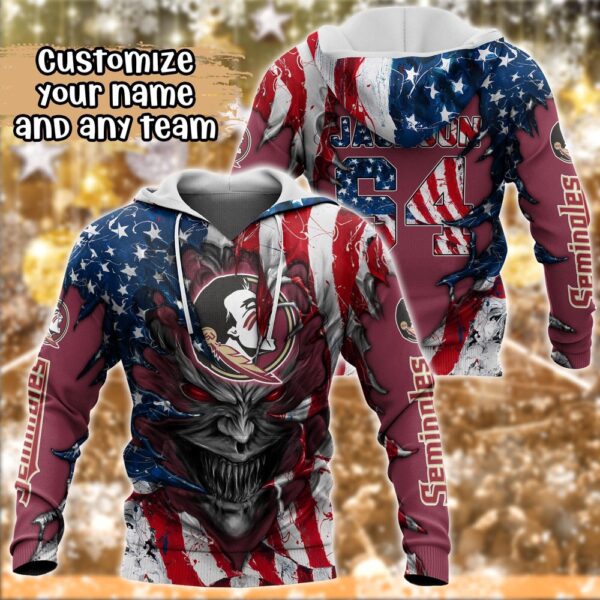 Customized NCAA Florida State Seminoles Hoodie 3D Signature Style For Fans