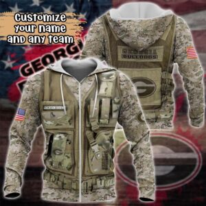 Customized NCAA Georgia Bulldogs Hoodie 3D Camo Parade For Fans 2 kc3oiy.jpg