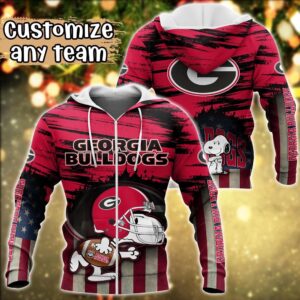 Customized NCAA Georgia Bulldogs Hoodie 3D Snoopy Sports For Fans 2 holln8.jpg