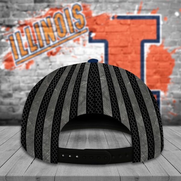 Customized NCAA Illinois Fighting Illini Baseball Cap Comfy Magic Headpiece