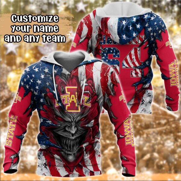 Customized NCAA Iowa State Cyclones Hoodie 3D Signature Style For Fans