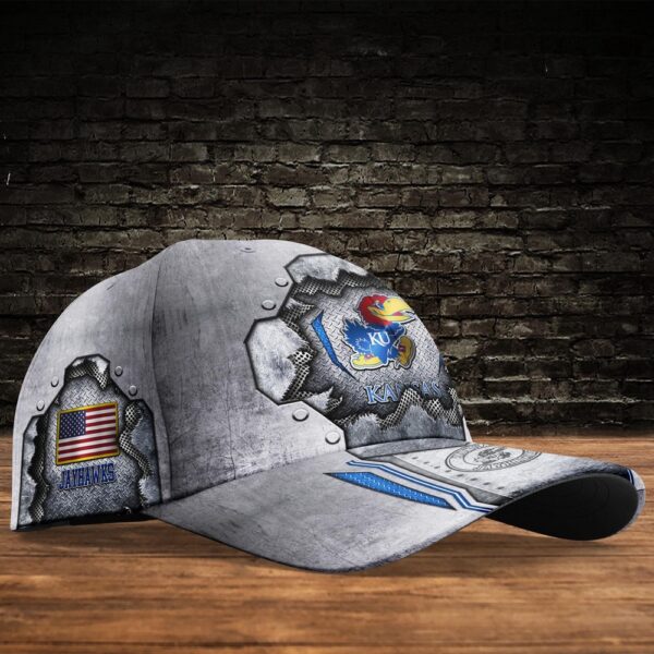 Customized NCAA Kansas Jayhawks Baseball Cap Sleek Layers of Style