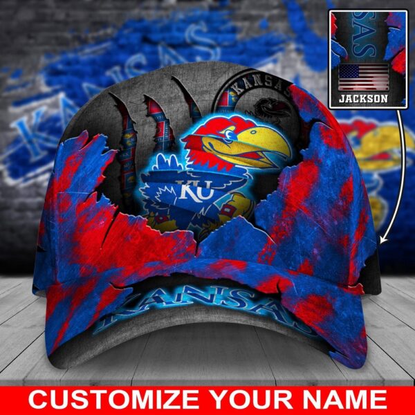 Customized NCAA Kansas Jayhawks Baseball Cap Sleek Trends Parade